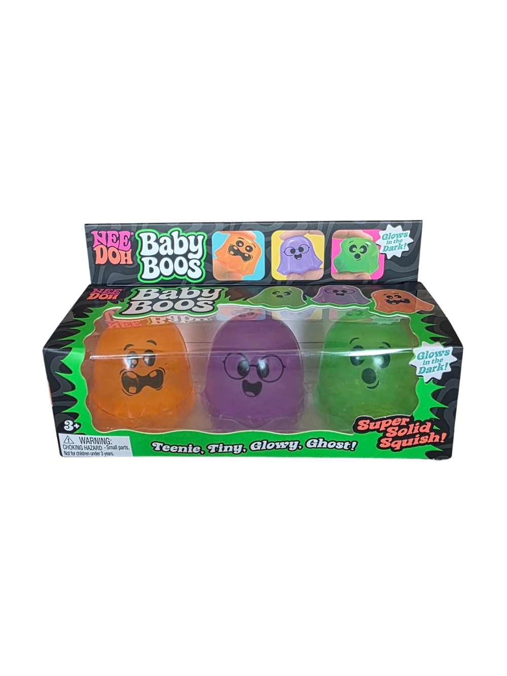 *AUTHENTIC* NeeDoh Baby Boos Glow Trio - Orange, Purple & Green Squishies